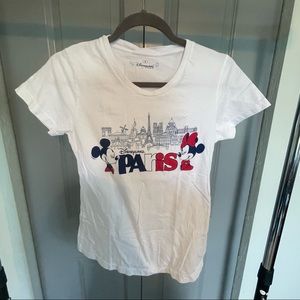 Disneyland Paris white short sleeve top